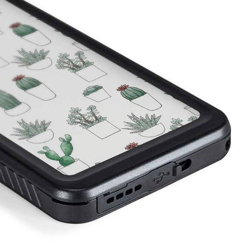 Succulent Pattern Galaxy S24 Plus Waterproof Case